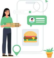 Online Food Ordering Concepts vector