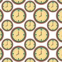 Wall watch icon Pattern background Vector illustration