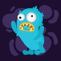 Isolated cute colored monster character Vector illustration