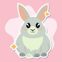 Isolated cute rabbit cartoon character Vector illustration