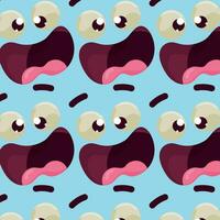 pattern background with facial expression Vector illustration