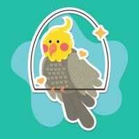 Isolated cute bird cartoon character Vector illustration