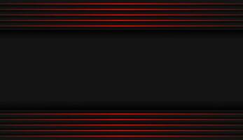 The dark metallic background contrasts with the red stripes that are reflecting light. Vector illustration.