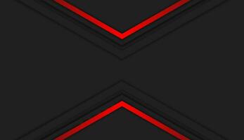 The dark metallic background contrasts with the red stripes that are reflecting light. Vector illustration.