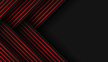 The dark metallic background contrasts with the red stripes that are reflecting light. Vector illustration.