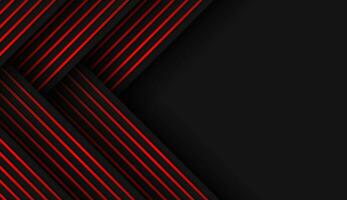 The dark metallic background contrasts with the red stripes that are reflecting light. Vector illustration.