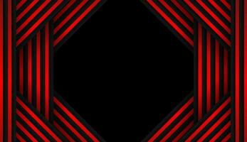 The dark metallic background contrasts with the red stripes that are reflecting light. Vector illustration.