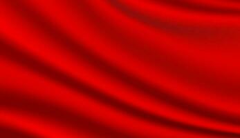 Abstract background, elegant red fabric or liquid waves or folds of satin silk background. Red silk cloth. vector