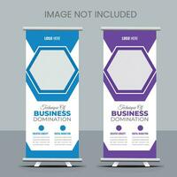 diseño de banner enrollable de negocios vector