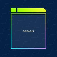 Futuristic square gradient background. Pop up window vector illustration.