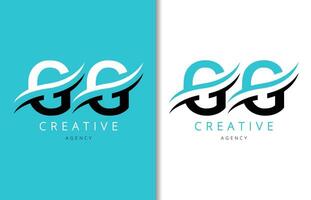 G G Letter Logo Design with Background and Creative company logo. Modern Lettering Fashion Design. Vector illustration