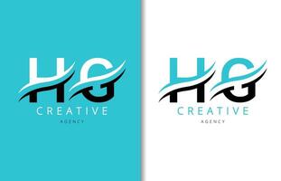 HG Letter Logo Design with Background and Creative company logo. Modern Lettering Fashion Design. Vector illustration