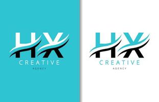 H X Letter Logo Design with Background and Creative company logo. Modern Lettering Fashion Design. Vector illustration