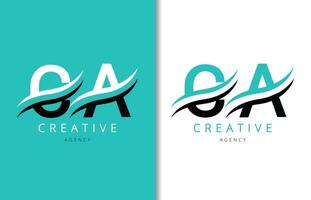 CA Letter Logo Design with Background and Creative company logo. Modern Lettering Fashion Design. Vector illustration