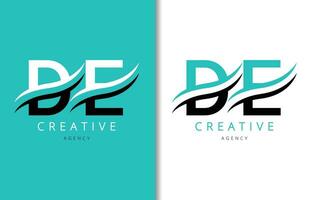 DE Letter Logo Design with Background and Creative company logo. Modern Lettering Fashion Design. Vector illustration