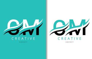 CM Letter Logo Design with Background and Creative company logo. Modern Lettering Fashion Design. Vector illustration