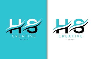 HS Letter Logo Design with Background and Creative company logo. Modern Lettering Fashion Design. Vector illustration