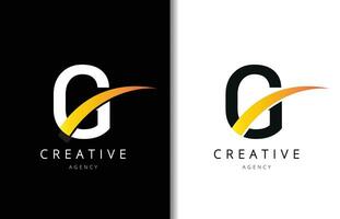 G Letter Logo Design with Background and Creative company logo. Modern Lettering Fashion Design. Vector illustration