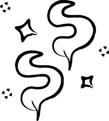 Magic Smoke hand drawn vector illustrations