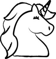 unicornio mano dibujado vector ilustraciones