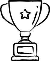 Trophy hand drawn vector illustrations