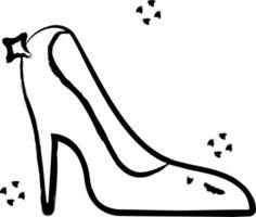 Princess shoes hand drawn vector illustrations