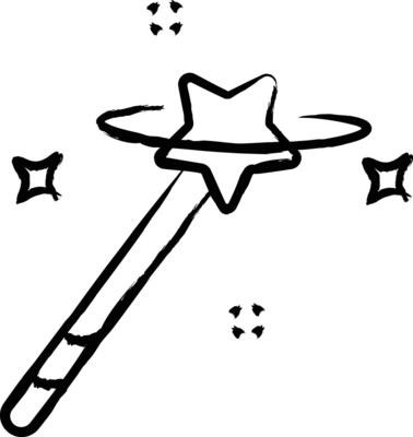 Magic Wand hand drawn vector illustrations
