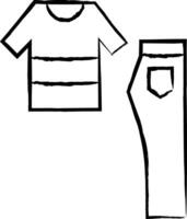 Clothes hand drawn vector illustration