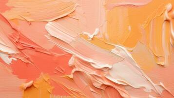 AI generated Apricot Abstraction - Oil Painting on Canvas for Art Projects - Generative AI photo