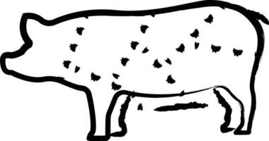 Pork meat hand drawn vector illustrations