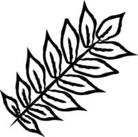 Butternut Leaf hand drawn vector illustration