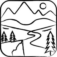 landscape hand drawn vector illustration