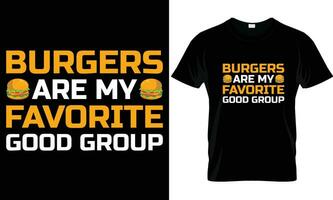 Burger t-shirt design vector graphic.