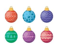 Cristmas ball icon set vector illustration.