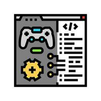 programación juego desarrollo color icono vector ilustración