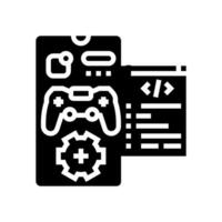 mobile development game glyph icon vector illustration