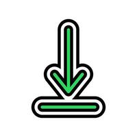 arrow pointing loading process color icon vector illustration