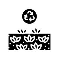 sustainable farming green living glyph icon vector illustration