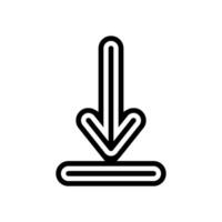 arrow pointing loading process glyph icon vector illustration