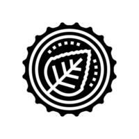 green certification living glyph icon vector illustration