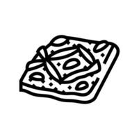 pissaladier french cuisine line icon vector illustration