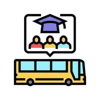 field trip primary school color icon vector illustration