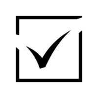checkbox mark glyph icon vector illustration