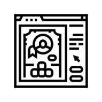 user interface design game  line icon vector illustration