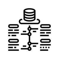 software deployment line icon vector illustration