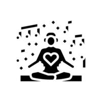 relaxation techniques mental health glyph icon vector illustration