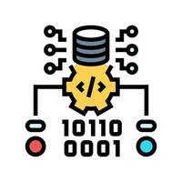 source code management color icon vector illustration