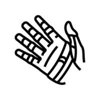 hand rehabilitation therapist line icon vector illustration