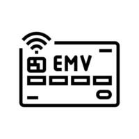 emv card bank payment line icon vector illustration