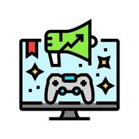 marketing game development color icon vector illustration